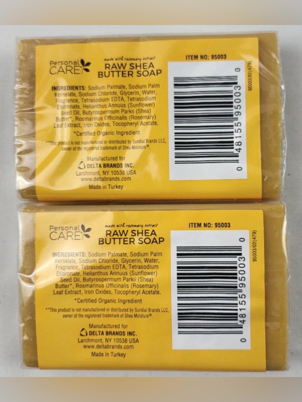 Persona Raw Shea Butter Soap - Yellow made with Rosemary- 1 bar unless bundled - Picture 3 of 9